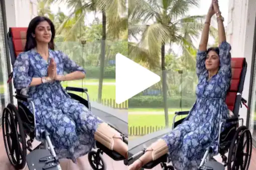 Watch: Shilpa Shetty’s broken leg didn’t stop her from doing yoga