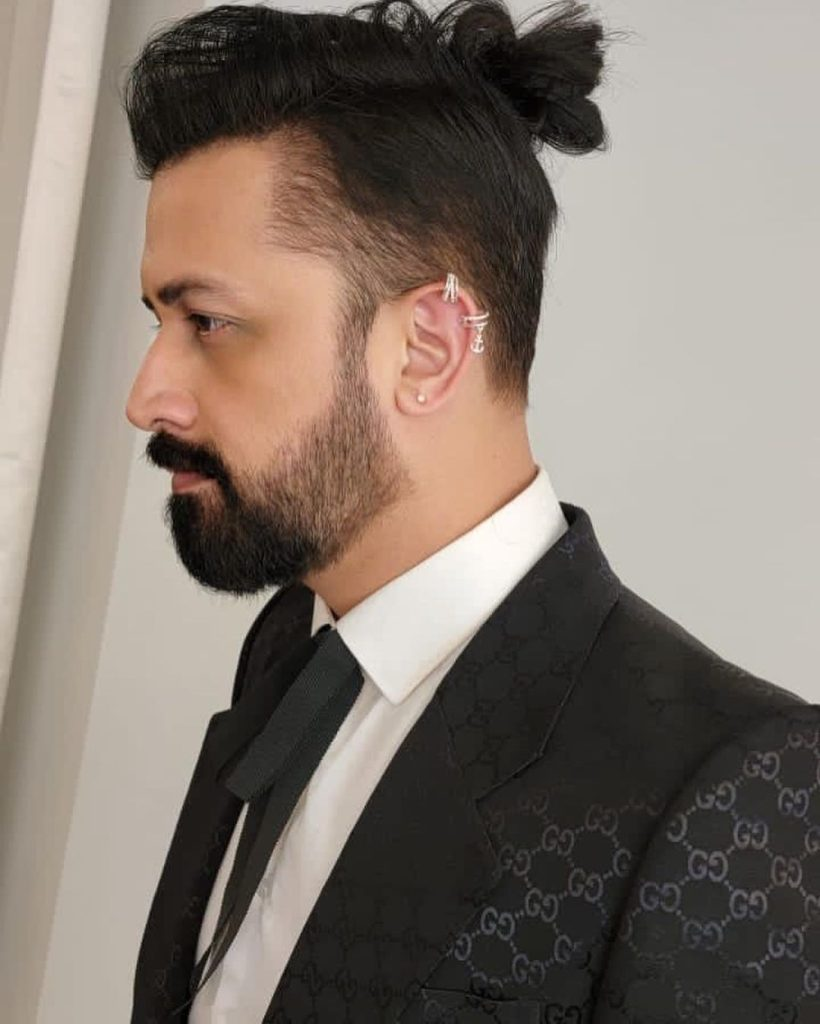 Atif Aslam was flattered sharing his 8th Hum Award look which he got done by his wife